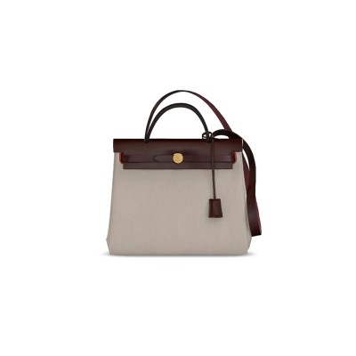 HERMES HERBAG ZIP 31 BAG GOLD HARDWARE H078971CCAW (31*25.5*10cm)